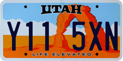 UT license plate Y115XN