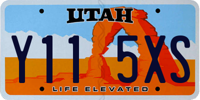 UT license plate Y115XS