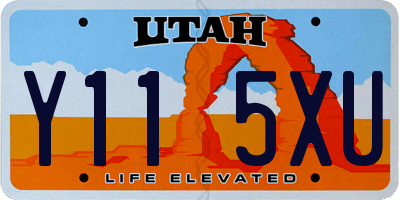 UT license plate Y115XU