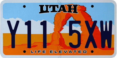 UT license plate Y115XW