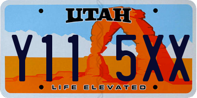 UT license plate Y115XX