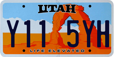 UT license plate Y115YH