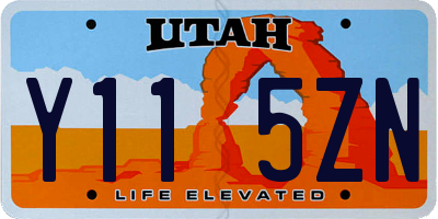 UT license plate Y115ZN