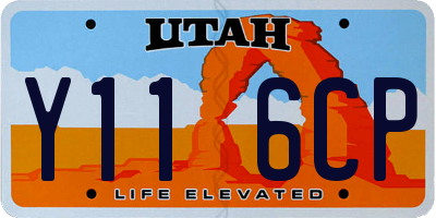 UT license plate Y116CP