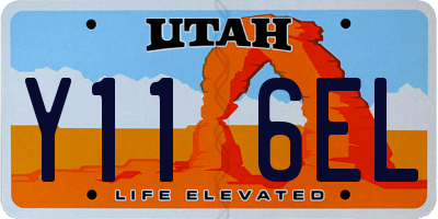 UT license plate Y116EL