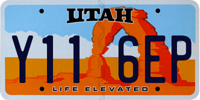UT license plate Y116EP