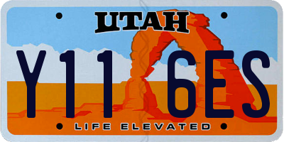UT license plate Y116ES