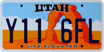 UT license plate Y116FL