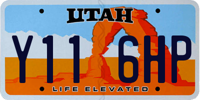 UT license plate Y116HP