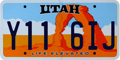 UT license plate Y116IJ