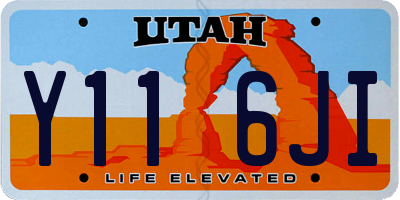 UT license plate Y116JI