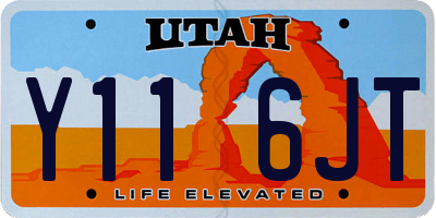UT license plate Y116JT
