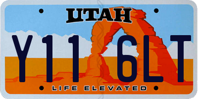 UT license plate Y116LT