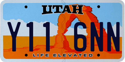 UT license plate Y116NN