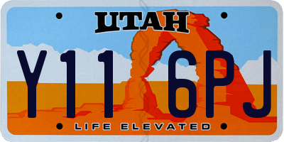 UT license plate Y116PJ