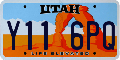 UT license plate Y116PQ