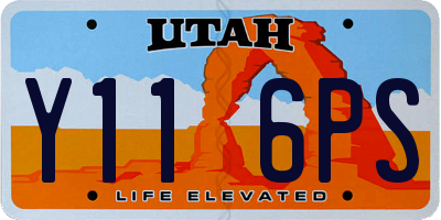 UT license plate Y116PS