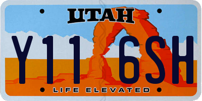 UT license plate Y116SH