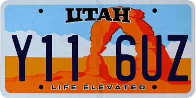 UT license plate Y116UZ
