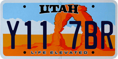 UT license plate Y117BR