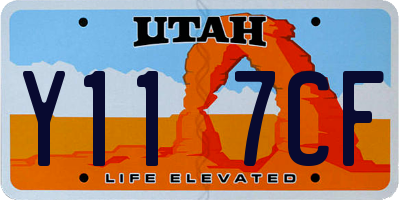 UT license plate Y117CF