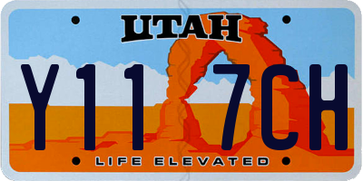 UT license plate Y117CH