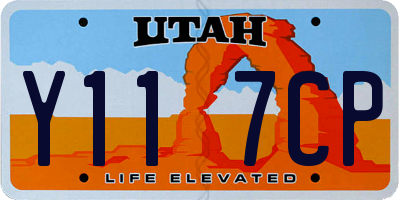 UT license plate Y117CP