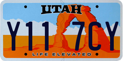 UT license plate Y117CY