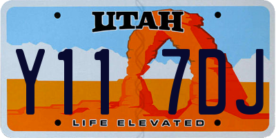 UT license plate Y117DJ