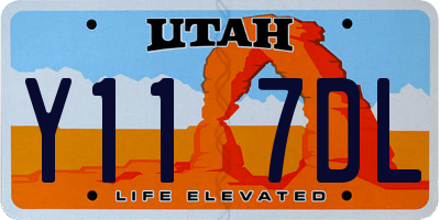 UT license plate Y117DL