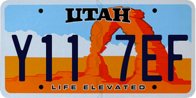 UT license plate Y117EF