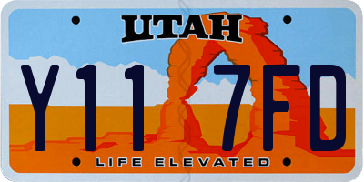 UT license plate Y117FD