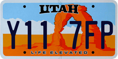 UT license plate Y117FP