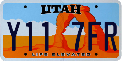 UT license plate Y117FR