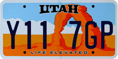 UT license plate Y117GP