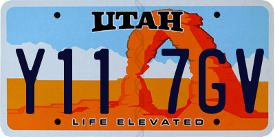 UT license plate Y117GV