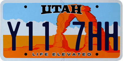 UT license plate Y117HH