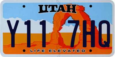 UT license plate Y117HQ