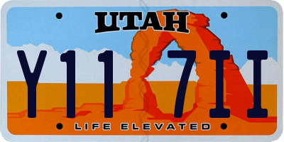 UT license plate Y117II