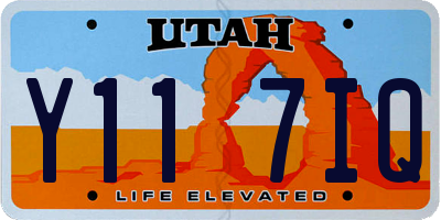 UT license plate Y117IQ