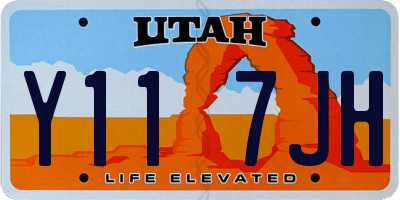 UT license plate Y117JH