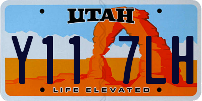 UT license plate Y117LH