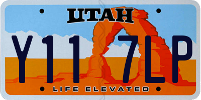 UT license plate Y117LP