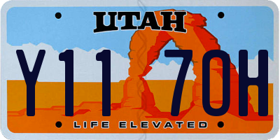UT license plate Y117OH
