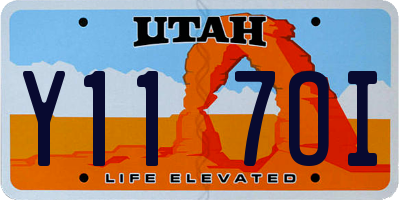 UT license plate Y117OI