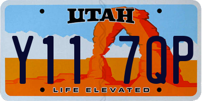 UT license plate Y117QP