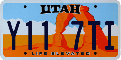 UT license plate Y117TI