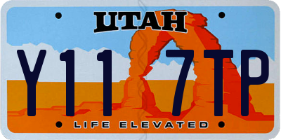 UT license plate Y117TP
