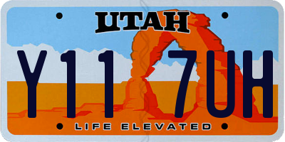 UT license plate Y117UH