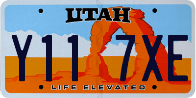 UT license plate Y117XE
